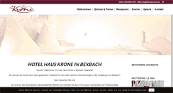 Desktop Screenshot of hotel-haus-krone.de