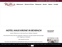 Tablet Screenshot of hotel-haus-krone.de